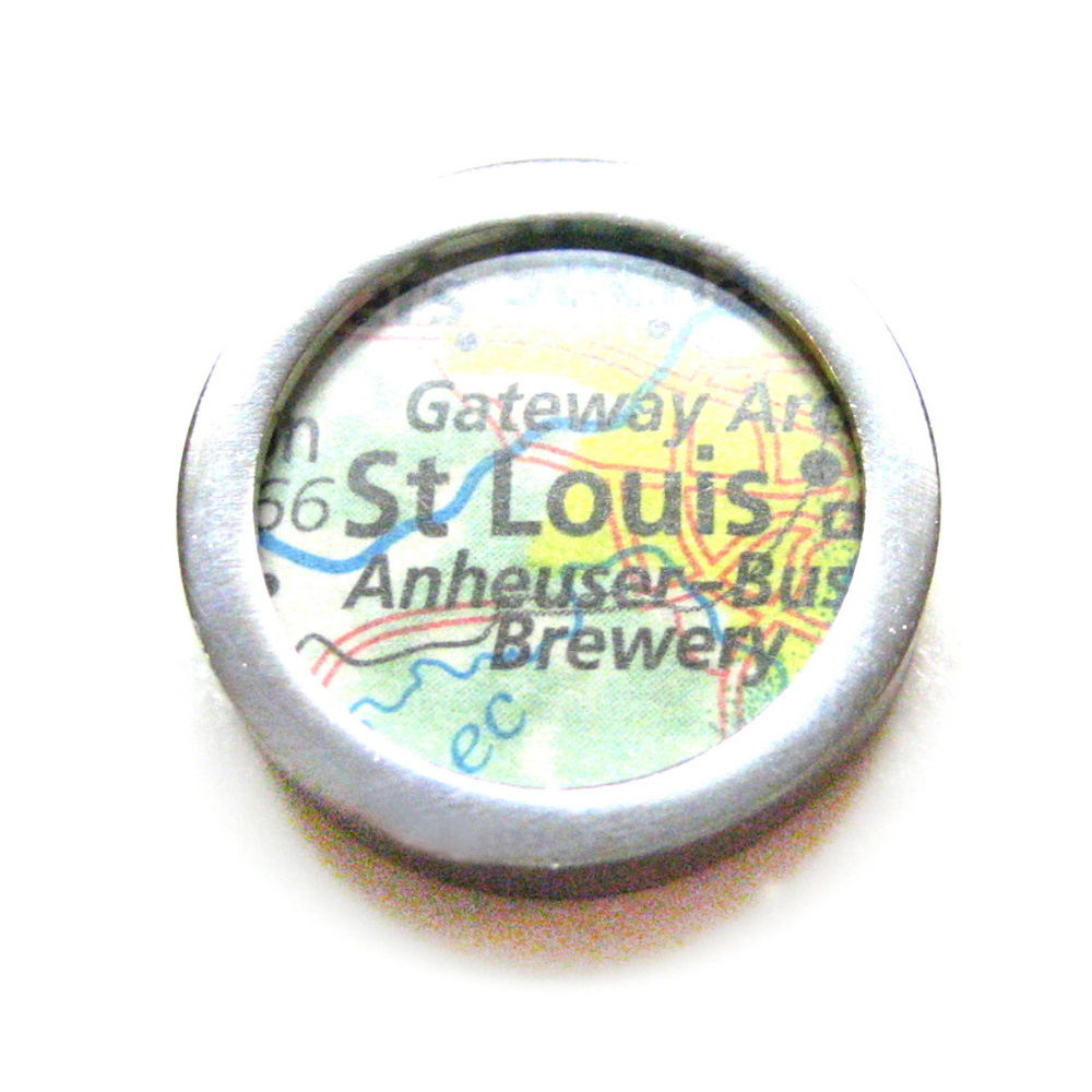St. Louis Missouri Map Pendant Magnet